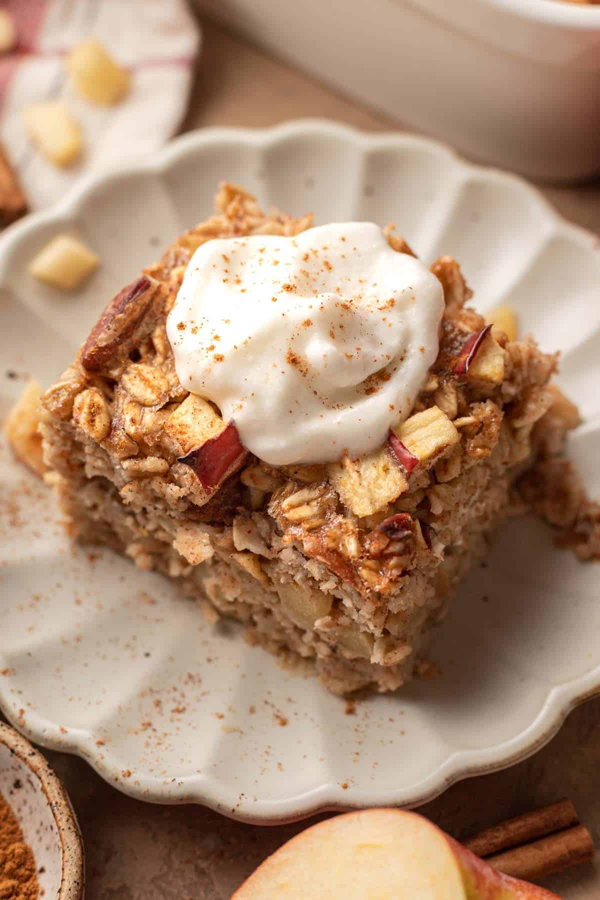 Secretly Healthy Apple Pie Baked Oatmeal: Vegan & Gluten-Free Meal Prep